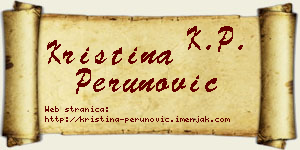 Kristina Perunović vizit kartica